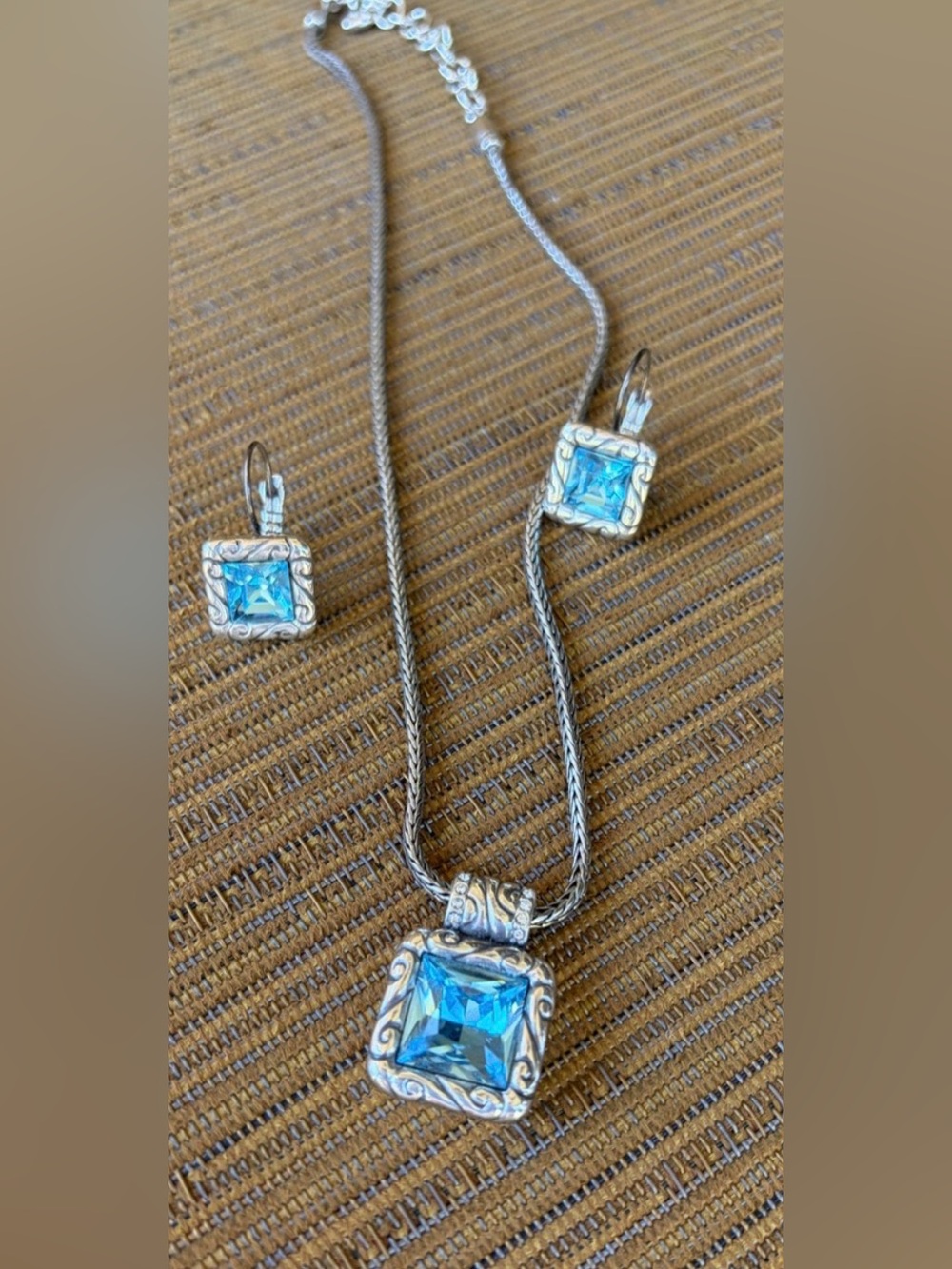 💎BRIGHTON SET! VTG ‘Regina’ Blue/Silver Swarovski Crystal RARE/RETIRED!